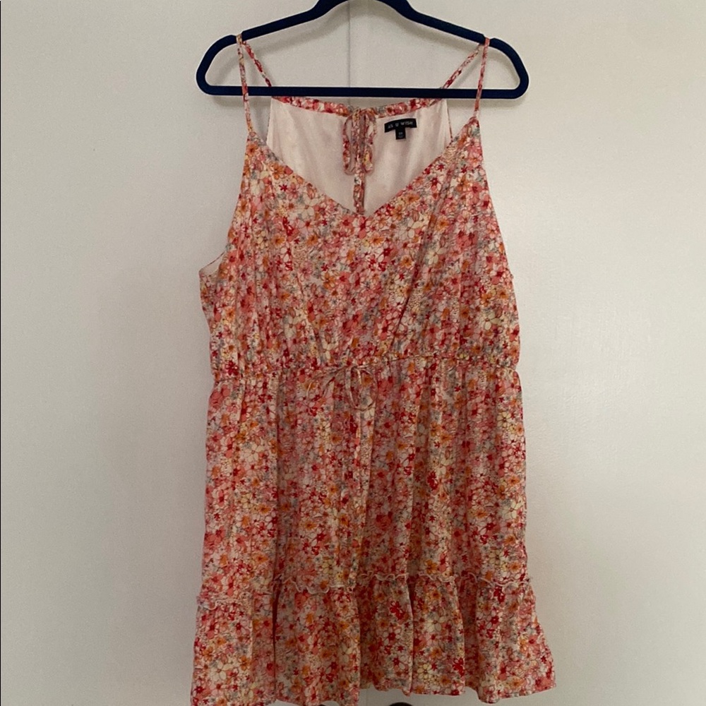 H&M Orange Pink Sleeveless Camisole with Tie Front